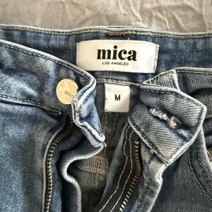 Mica Los Angeles Women's Light Blue Denim Jean Shorts — Classic Relaxed Fit